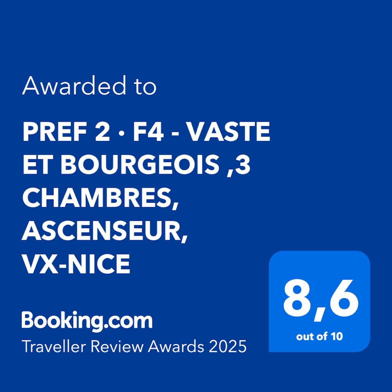 Pref 2 - F4 - Vaste Et Bourgeois ,3 Chambres, Ascenseur, Vx-Nice Dış mekan fotoğraf